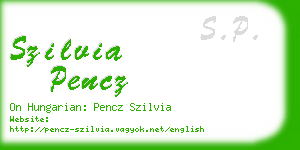 szilvia pencz business card
